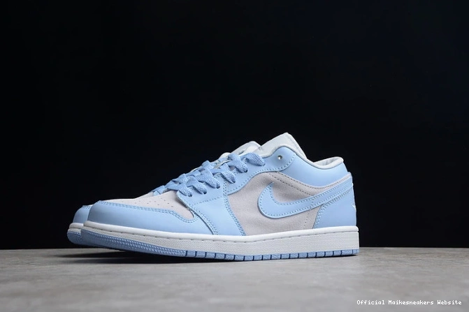 Official Maikesneakers DC0774-050 1 Low University (W) Blue Jordan 0716